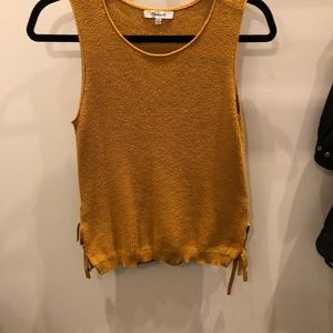 Madewell side tie sweater tank xs